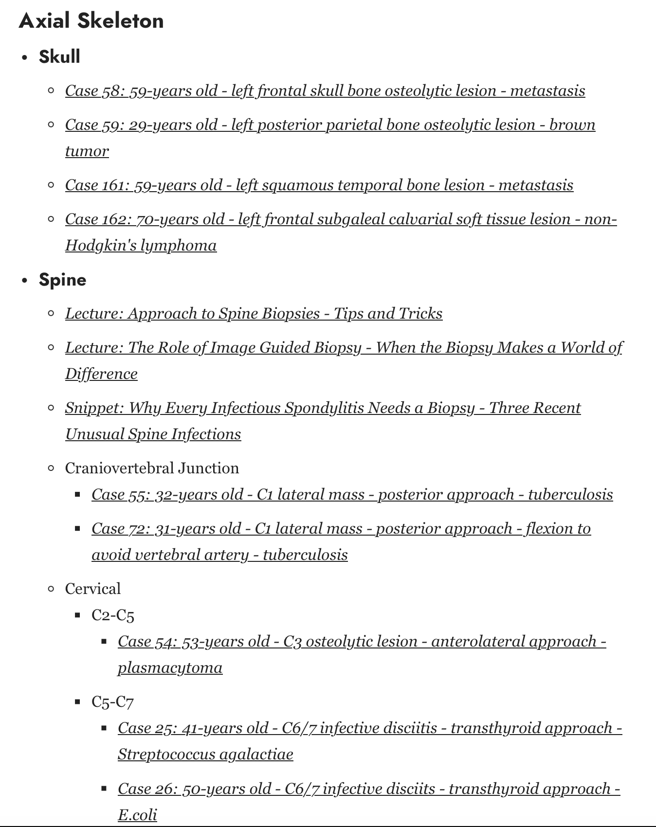 Lecture - CT Guided Spine Biopsies